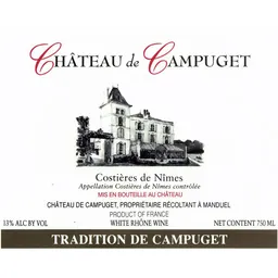 Chateau de Campuget Costieres de Nimes Tradition Blanc