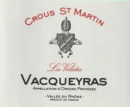 Crous St Martin Vacqueyras Les Volutes