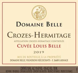 Domaine Belle Crozes-Hermitage Cuvee Louis Belle