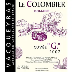 Domaine Le Colombier Vacqueyras Cuvee G
