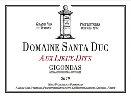 Domaine Santa Duc Aux Lieux Dits Gigondas