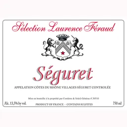 Selection Laurence Feraud Cotes du Rhone Villages Seguret