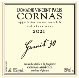 Vincent Paris Cornas Granit 30