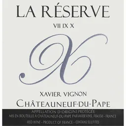 Chateauneuf-du-Pape La Reserve VII IX X