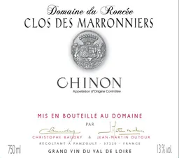 Baudry-Dutour Chinon Domaine du Roncee Clos des Marronniers