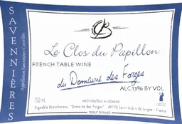 Branchereau Domaine des Forges Savennieres Clos du Papillon
