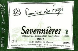 Branchereau Domaine des Forges Savennieres Moulin de Gue