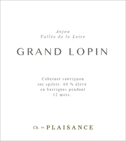 Chateau de Plaisance Anjou Grand Lopin Rouge