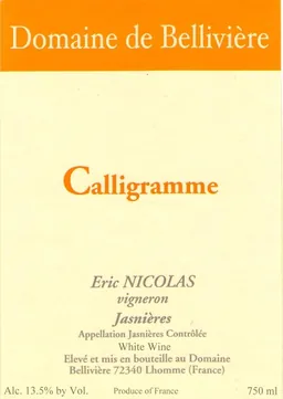 Calligramme Jasnieres