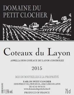Domaine de Petit Clocher Coteaux du Layon