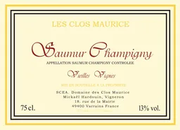Domaine des Clos Maurice Saumur Champigny Vieilles Vignes