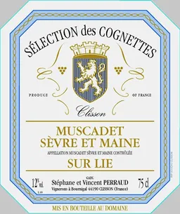 Domaine des Cognettes Muscadet Sevre et Maine Sur Lie Selection des Cognettes