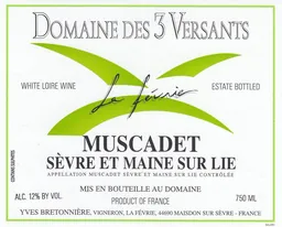 Domaine des Trois Versants Trois Versants Muscadet Sevre et Maine Sur Lie