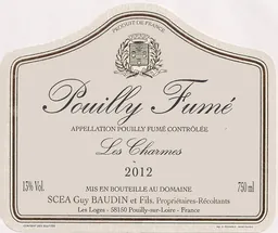 Domaine Guy Bardin Pouilly Fume Les Charmes