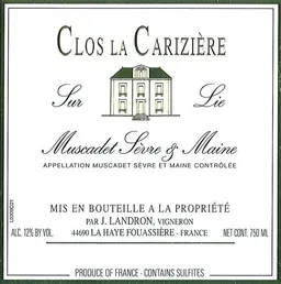 Jo Landron Muscadet Sevre et Maine Sur Lie Clos La Cariziere