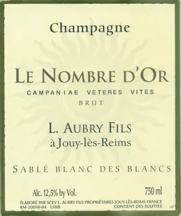 Le Nombre d'Or Sable Campanae Veteres Vites Brut Blanc de Blancs