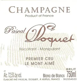 Blanc de Blancs Le Mont Aime Brut Premier Cru
