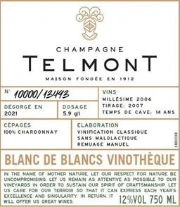 Blanc de Blancs Vinotheque