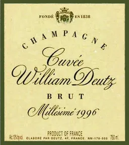 Deutz Champagne Cuvee William Brut Millesime
