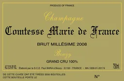 Brut Comtesse Marie de France Grand Cru