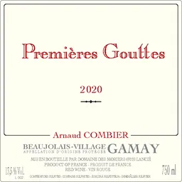 Arnaud Combier Beaujolais-Villages Premieres Gouttes