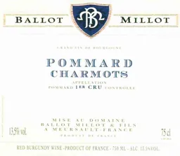 Ballot-Millot Pommard Charmots Premier Cru