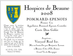 Benjamin Leroux Hospices de Beaune Pommard Epenots Cuvee Dom Goblet