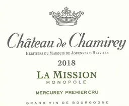 Chateau de Chamirey Mercurey La Mission Premier Cru Blanc