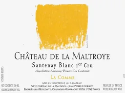 Santenay La Comme Premier Cru Blanc