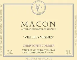 Christophe Cordier Macon Vieilles Vignes