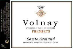 Comte Armand Les Domaine des Epeneaux Volnay Fremiets Premier Cru