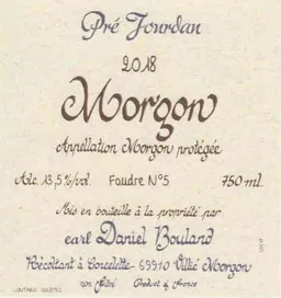 Daniel Bouland Morgon Pre Jourdan