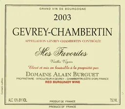 Gevrey-Chambertin Mes Favorites Vieilles Vignes