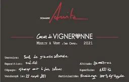 Domaine Anita Moulin-a-Vent Les Caves Coeur de Vigneronne