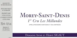 Domaine Anne et Herve Sigaut Morey-St-Denis Les Millandes Premier Cru