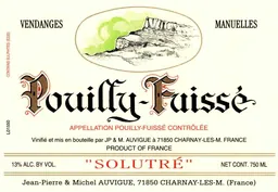 Domaine Auvigue Pouilly-Fuisse Solutre