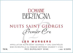 Domaine Bertagna Nuits Saint Georges Les Murgers Premier Cru