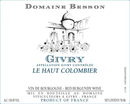 Domaine Besson Givry Le Haut Colombier
