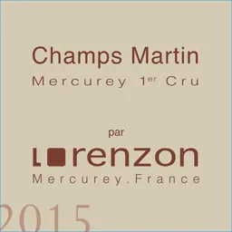 Domaine Bruno Lorenzon Mercurey Champs Martin Premier Cru