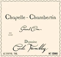 Domaine Cecile Tremblay Chapelle-Chambertin Grand Cru
