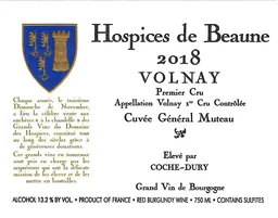 Volnay Premier Cru "General Muteau" Hospices de Beaune
