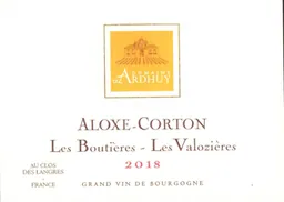 Domaine d'Ardhuy Aloxe-Corton Les Boutieres-Les Valozieres