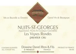 Domaine Daniel Rion & Fils Nuits-St-Georges Aux Vignes Rondes Premier Cru