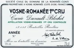 Domaine de la Romanee-Conti Vosne-Romanee Cuvee Duvault-Blochet Premier Cru
