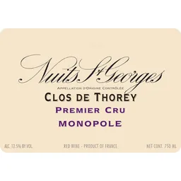 Nuits-Saint-Georges Clos de Thorey Monopole Premier Cru