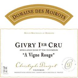Domaine des Moirots Givry 1er Cru A Vigne Rouge