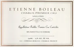 Etienne Boileau Chablis Vaillons Premier Cru