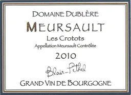 Meursault Les Crotets