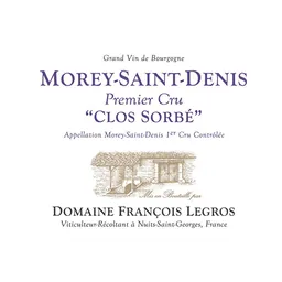Domaine Francois Legros Morey-Saint-Denis Clos Sorbe Premier Cru