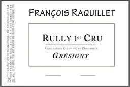Domaine Francois Raquillet Rully Gresigny Premier Cru